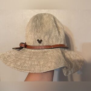 Disney Parks Woven Safari Hat Leather Band Mickey Mouse Adult Disney World Hat